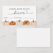 Pumpkinsは数を推測するキスゲームカード エンクロージャーカード (正面/裏面)