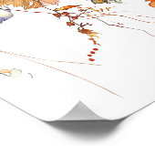 Pumpkins and Fall Leaves Bridal Shower Welcome ポスター (角)