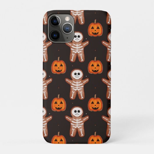 Pumpkins and Skeleton Gingerbread Halloween Design Case-Mate iPhoneケース (裏)
