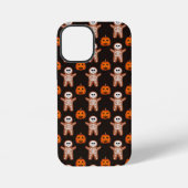 Pumpkins and Skeleton Gingerbread Halloween Design iPhoneケース (裏面)