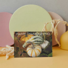 Pumpkins and Squash Still Life Photo Thanksgiving シーズンカード