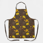 Pumpkins Autumn Fall Harvest Pattern エプロン (正面)