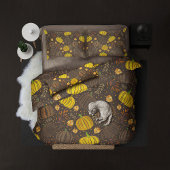 Pumpkins Autumn Fall Harvest Pattern 枕カバー