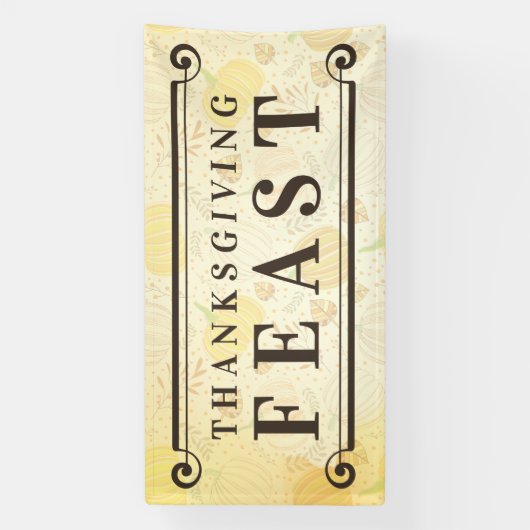 Pumpkins Autumn Fall Harvest Pattern 横断幕 (縦)