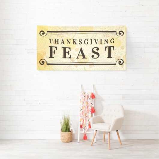 Pumpkins Autumn Fall Harvest Pattern 横断幕 (インサイチュ)