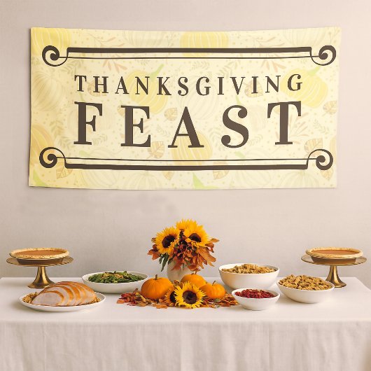 Pumpkins Autumn Fall Harvest Pattern 横断幕