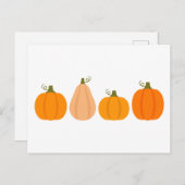 Pumpkins autumn illustration  ポストカード (正面/裏面)