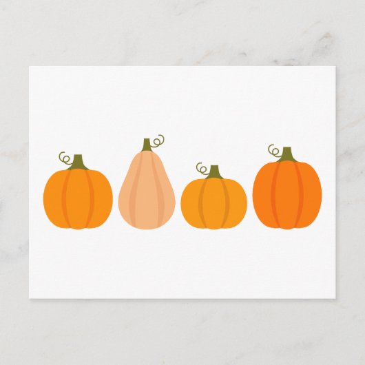 Pumpkins autumn illustration  ポストカード (正面)