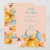 Pumpkins baby shower invitation 招待状 (正面/裏面)