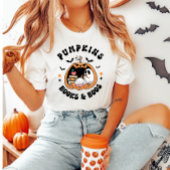 Pumpkins Books & Boos Cute Ghost Reading Halloween Tシャツ