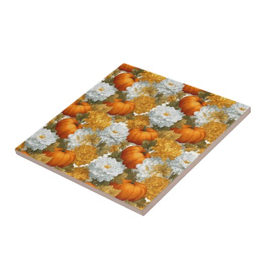 Pumpkins & Chrysanthemums Fall Design タイル (側面)