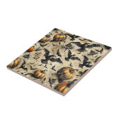 Pumpkins, Crows, and Bats Halloween Pattern (2) タイル (側面)