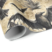 Pumpkins, Crows, and Bats Halloween Pattern (2) ラッピングペーパー (ロールコーナー)