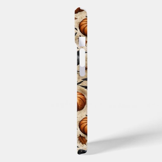 Pumpkins, Crows, and Bats Halloween Pattern Case-Mate iPhoneケース (裏面 / 左)