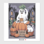 Pumpkins For Sale & Caffeine Ghost-Cat V2 Stickers シール (シート)