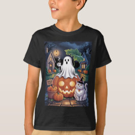 Pumpkins For Sale & Caffeine Ghost With Cat Tシャツ