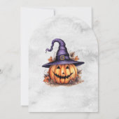 Pumpkins Haunted House Bats Halloween Party 招待状 (裏面)