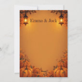 Pumpkins & Lanterns Fall Wedding  招待状 (裏面)