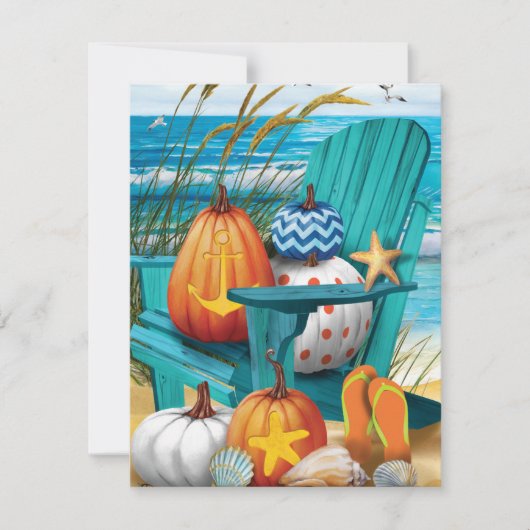 Pumpkins on the Beach Flat Card (正面)