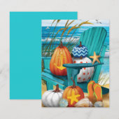 Pumpkins on the Beach Flat Card (正面/裏面)