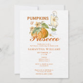 Pumpkins & Prosecco Elegant Fall Bridal Shower 招待状 (正面)