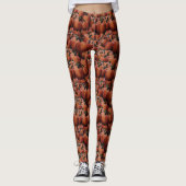 Pumpkins Seamless Pattern Leggings レギンス (正面)