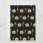 Pumpkins Skeleton Halloween Bones Party 招待状 (裏面)