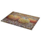 Pumpkins Thanksgiving Art Glass Cutting Board カッティングボード (角)