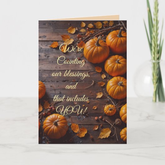 PUMPKINS THANKSGIVING CARD FOR ANYONE サンキューカード (正面)