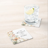 Pumpkins Thanksgiving Dinner Square Paper Coaster スクエアペーパーコースター (インサイチュ)