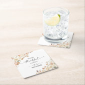 Pumpkins Thanksgiving Dinner Square Paper Coaster スクエアペーパーコースター (インサイチュ)