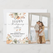 Pumpkins Thanksgiving Flat Announcement Card 案内状 (正面)