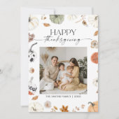 Pumpkins Thanksgiving Flat Holiday Card シーズンカード (正面)