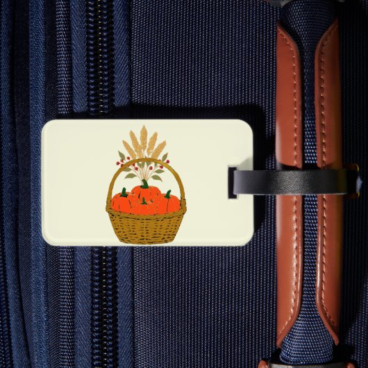 ✈️ **Pumpkins & Wheat Basket Luggage Tag ラゲッジタグ (裏面インサイチュ2)
