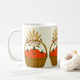 ☕ **Pumpkins & Wheat Basket Mug コーヒーマグカップ