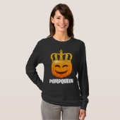 Pumpqueen Couples Halloween Pumpkin Tシャツ (正面フル)