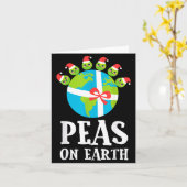 Pun Christmas Sayings Peas On Earth Funny Xmas Gif カード (黄色い花)