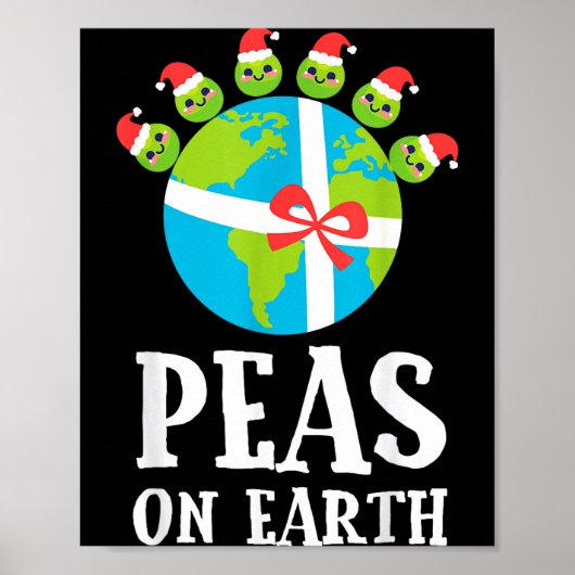 Pun Christmas Sayings Peas On Earth Funny Xmas Gif ポスター (正面)