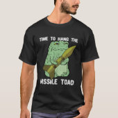 Pun Festive Mistletoe Frog Toad Distressed Tシャツ (正面)