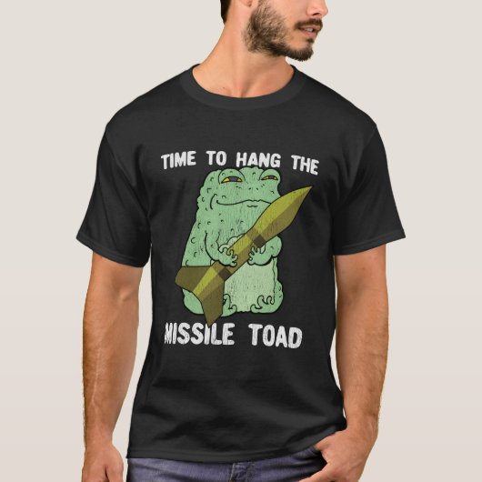 Pun Festive Mistletoe Frog Toad Distressed Tシャツ (正面)