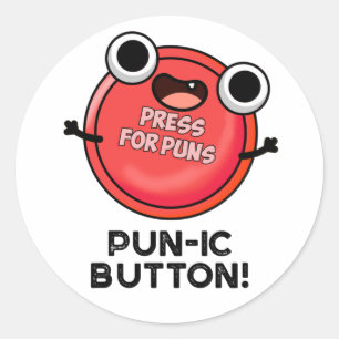Pun-Icボタンパおもしろいン ラウンドシール