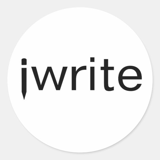 Pun Writersおもしろいステッカーあなたの色を追加カスタムする ラウンドシール (正面)