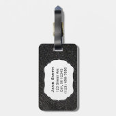 Punalu'uの黒い砂のビーチハワイ ラゲッジタグ (裏面縦)