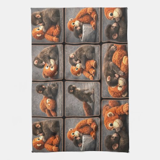 Punch Baby Monkey キッチンタオル (縦)