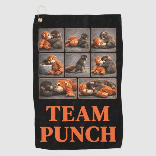 Punch Baby Monkey ゴルフタオル (正面)