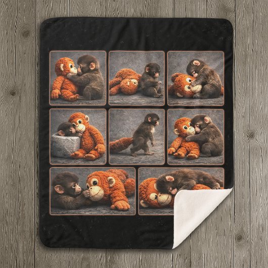 Punch Baby Monkey シェルパブランケット