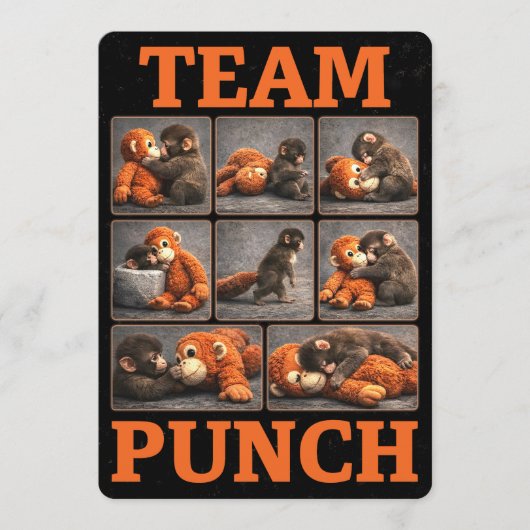 Punch Baby Monkey 招待状 (正面)