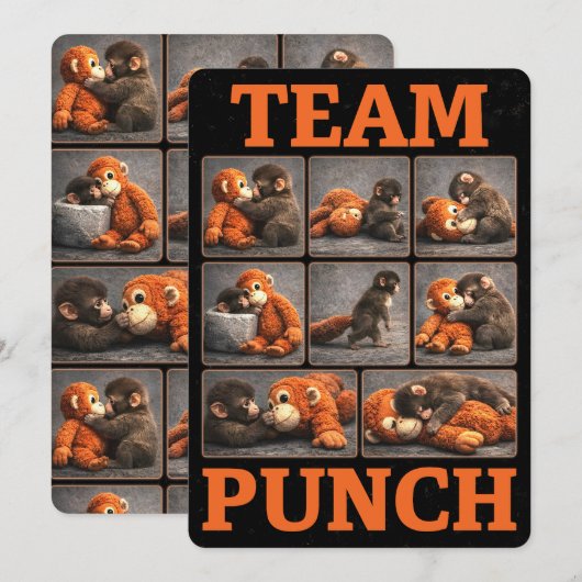 Punch Baby Monkey 招待状 (正面/裏面)