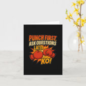Punch First 頼 Questions Later Koボクシングアート カード (黄色い花)