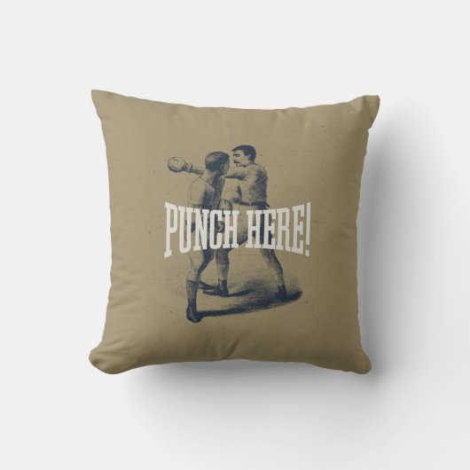 "Punch Here" Emotional Support クッション (正面)